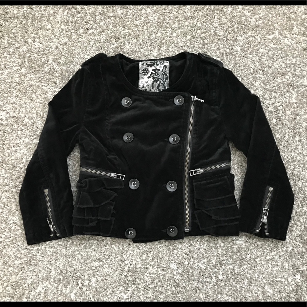 Jacket Girls Sz XS/4 Black Velvet